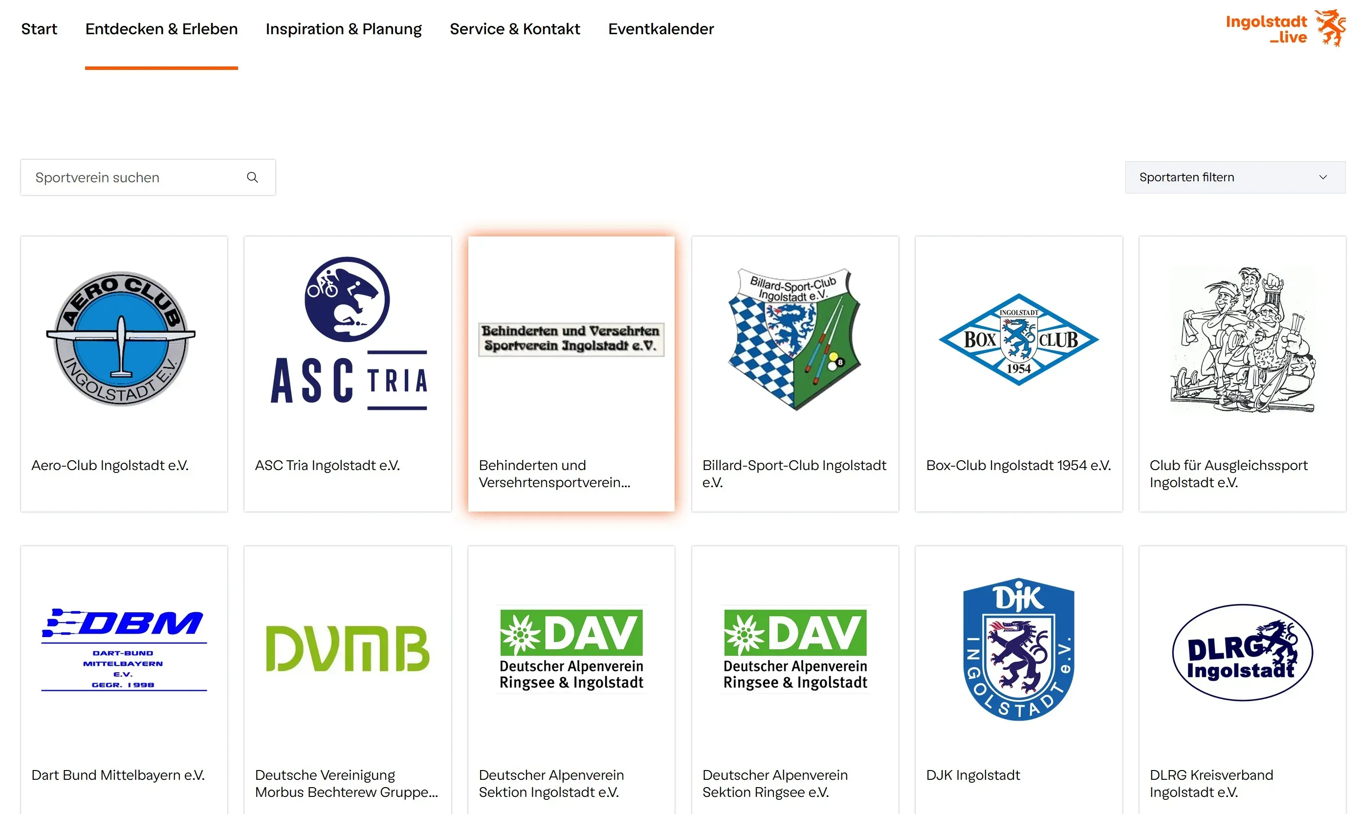 Placeholder image for Sportvereinsverzeichnis